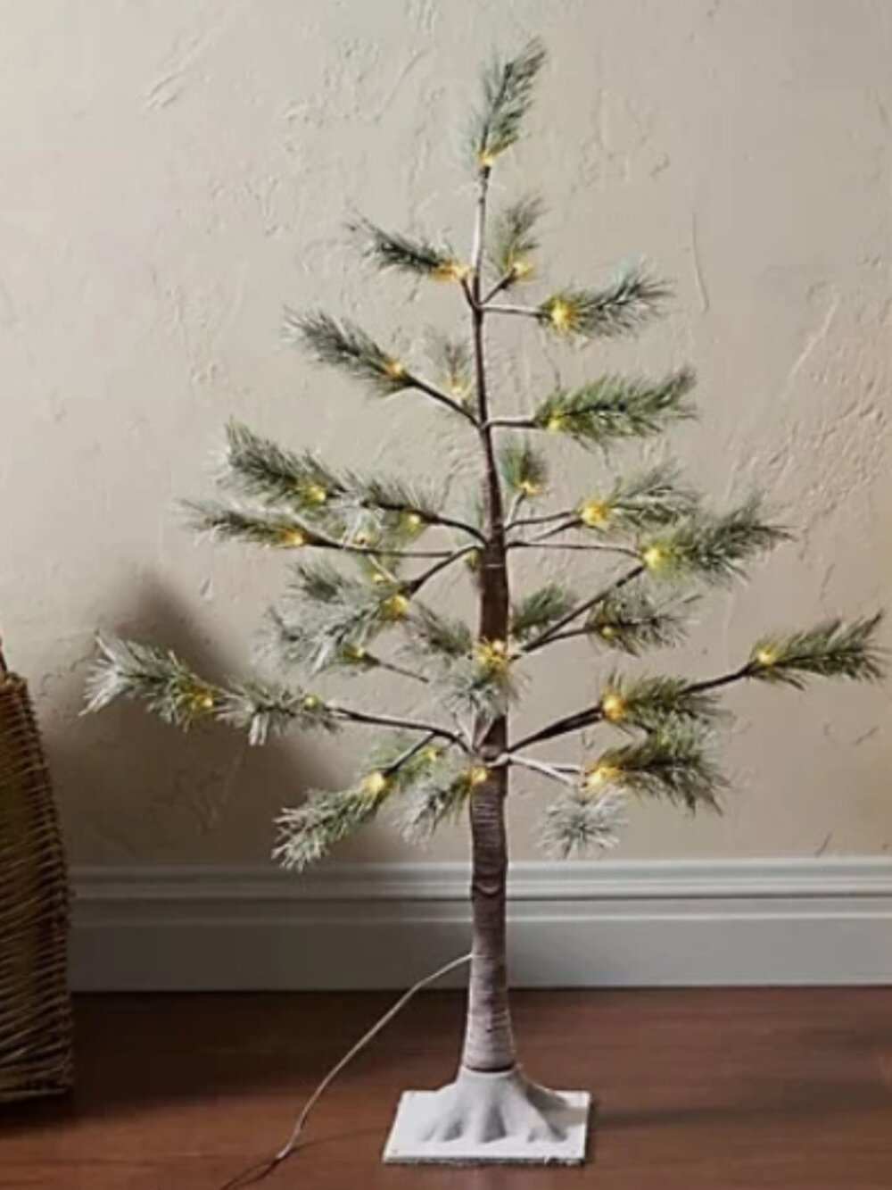 Home Reflections 3' LED Flocked Pine Tree-NEW-H491922